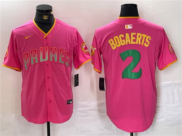 San Diego Padres #2 Xander Bogaerts Pink Cool Base Stitched Jersey