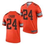 Cleveland Browns #24 Nick Chubb Orange 2021 Inverted Legend Jersey