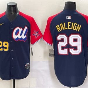 American League #29 Cal Raleigh Navy Red Alternate 2025 All-Star Edition Limited Stitched Jersey