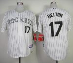 Rockies #17 Todd Helton White Strip Cool Base Stitched Jersey