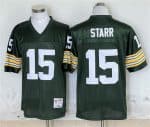 Green Bay Packers #15 Bart Starr Green Throwback Stitched Jersey
