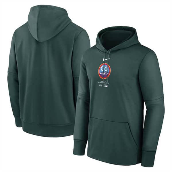 Colorado Rockies Green Collection Practice Performance Pullover Hoodie