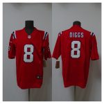 New England Patriots #8 Stefon Diggs Red 2025 Vapor Limited Stitched Jersey