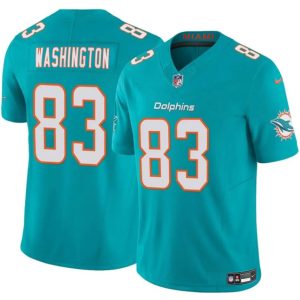 Miami Dolphins #83 Malik Washington Aqua 2024 F.U.S.E. Vapor Limited Stitched Jersey