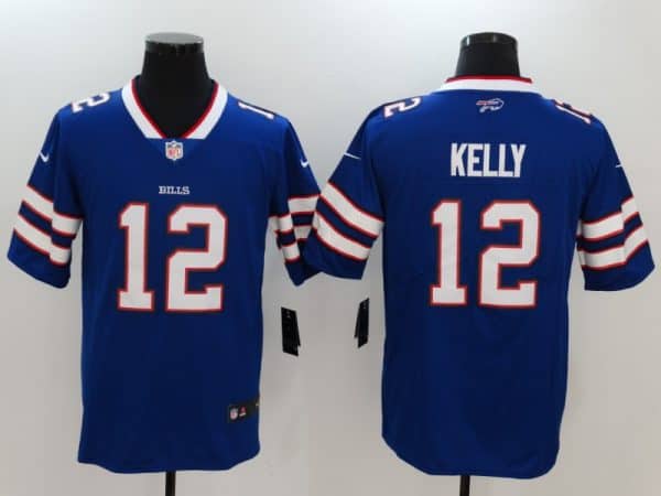 Buffalo Bills #12 Jim Kelly Blue Vapor Untouchable Limited Jersey