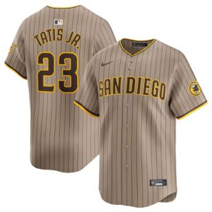 San Diego Padres #23 Fernando Tatis Jr. Tan 2024 Alternate Limited Stitched Jersey