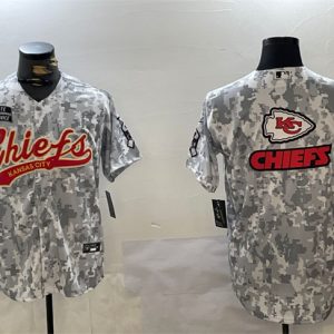 Kansas City Chiefs Team Big Logo 2024 Arctic Camo Salute To Service Stitched Jersey