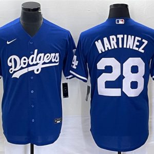 Los Angeles Dodgers #28 J.D. Martinez Blue Cool Base Stitched Jersey