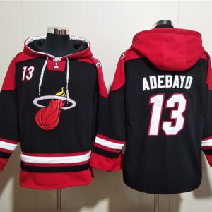 Miami Heat #13 Bam Adebayo Black Ageless Must-Have Lace-Up Pullover Hoodie