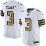 Saints #3 Bobby Hebert White Stitched Limited Rush Nike Jersey