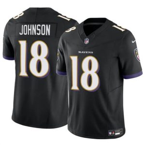 Baltimore Ravens #18 Diontae Johnson Black 2023 F.U.S.E. Vapor Limited Jersey
