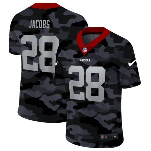 Las Vegas Raiders #28 Josh Jacobs Camo Limited Stitched Jersey