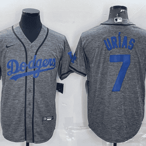 Los Angeles Dodgers #7 Julio Ur¨ªas Grey Cool Base Stitched Jersey