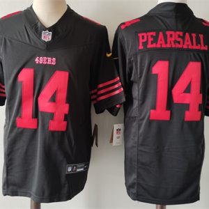 San Francisco 49ers #14 Ricky Pearsall Black 2024 Draft F.U.S.E. Vapor Untouchable Limited Stitched Jersey