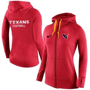 Nike Houston Texans Full-Zip Performance Hoodie Red