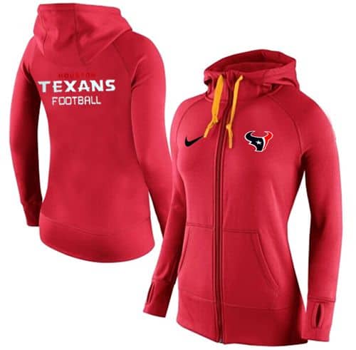 Nike Houston Texans Full-Zip Performance Hoodie Red