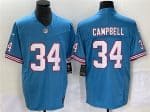 Tennessee Titans #34 Earl Campbell Light Blue 2023 F.U.S.E. Vapor Limited Throwback Stitched Jersey