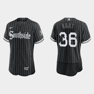 Chicago White Sox #36 Jim Kaat Black 2021 City Connect Replica Flex Base Stitched Jersey