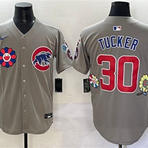 Chicago Cubs #30 Kyle Tucker Gray 2025 Tokyo Series Limited Stitched Jersey