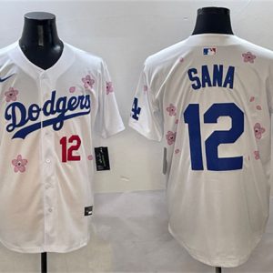 Los Angeles Dodgers #12 Sana White 2025 Tokyo Series Limited Stitched Jersey
