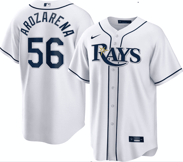 Tampa Bay Rays #56 Randy Arozarena White Cool Base Stitched Jersey