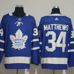 Toronto Maple Leafs #34 Auston Matthews Blue Adidas Stitched Jersey