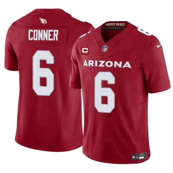 Arizona Cardinals #6 James Conner Red 2024 F.U.S.E. With 3-Star C Patch Vapor Untouchable Limited Stitched Jersey