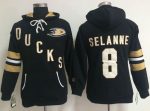 Anaheim Ducks #8 Teemu Selanne Black Old Time Heidi NHL Hoodie
