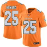 Dolphins #25 Xavien Howard Orange Stitched Limited Rush Nike Jersey