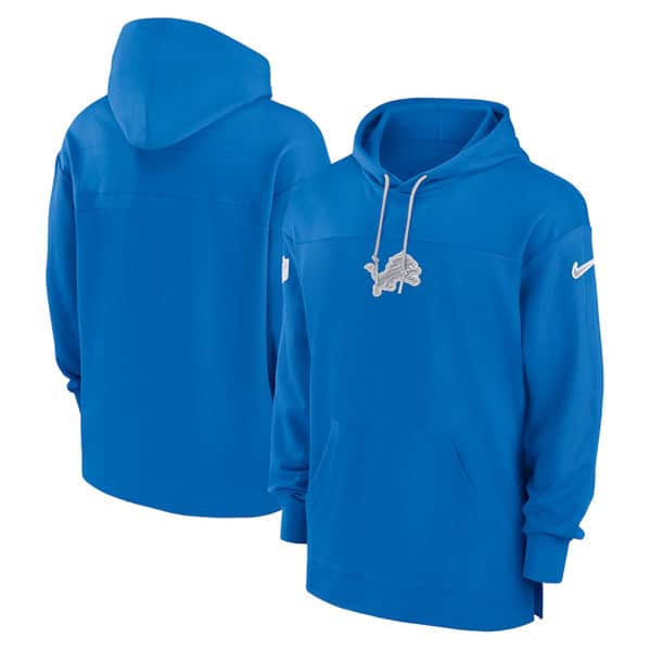 Detroit Lions Blue Performance Pullover Hoodie