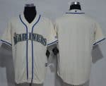 Mariners Blank Cream New Cool Base Stitched Jersey