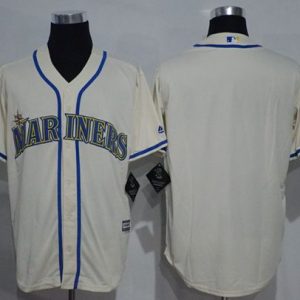 Mariners Blank Cream New Cool Base Stitched Jersey