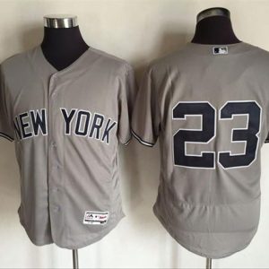 Yankees #23 Don Mattingly Grey Flexbase Authentic Collection Stitched Jersey