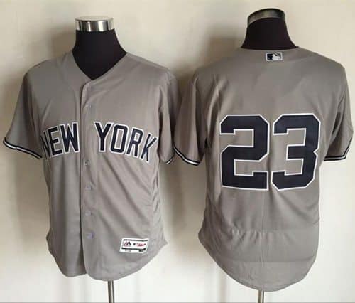 Yankees #23 Don Mattingly Grey Flexbase Authentic Collection Stitched Jersey