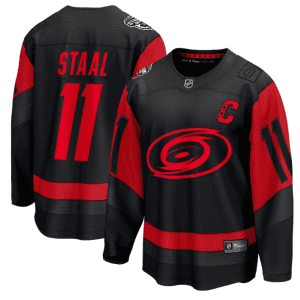 Carolina Hurricanes #11 Jordan Staal Black Red Stadium Series Breakaway Stitched Jersey