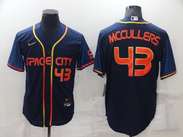 Houston Astros #43 Lance McCullers 2022 Navy City Connect Cool Base Stitched Jersey