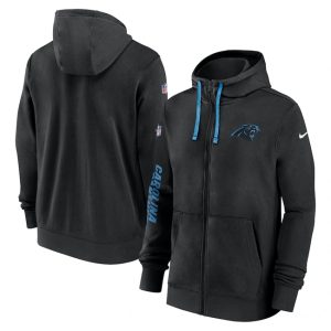 Carolina Panthers Black 2024 Team Full-Zip Hoodie