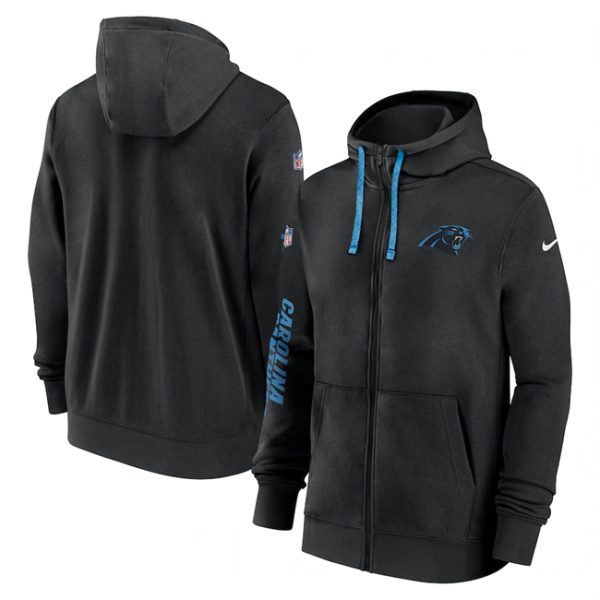 Carolina Panthers Black 2024 Team Full-Zip Hoodie