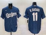 Los Angeles Dodgers #11 Roki Sasaki Navy Cool Base Stitched Jersey