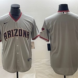 Arizona Diamondbacks Blank Gray Cool Base Stitched Jersey