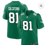 Philadelphia Eagles #81 Grant Calcaterra Limited Kelly Green Vapor Jersey