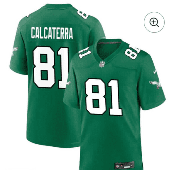 Philadelphia Eagles #81 Grant Calcaterra Limited Kelly Green Vapor Jersey