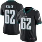 Eagles #62 Jason Kelce Black Stitched Limited Rush Nike Jersey