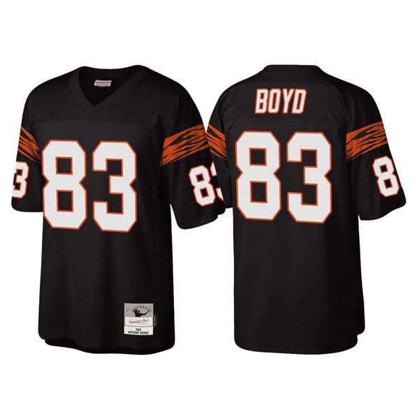 Cincinnati Bengals #83 Tyler Boyd Black Throwback Legacy Stitched Jersey