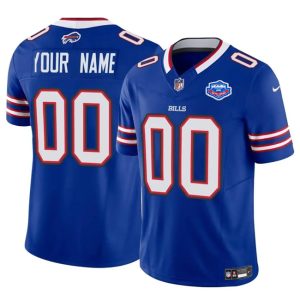 Buffalo Bills Custom Blue 2025 F.U.S.E. With Farewell Patch Vapor Untouchable Limited Stitched Jersey