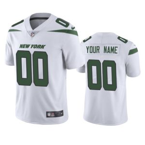 New York Jets Customized Custom White Vapor Untouchable Limited Stitched Jersey