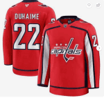 Washington Capitals#22 Brandon Duhaime Red 2024-25 Home Stitched Jersey