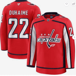 Washington Capitals#22 Brandon Duhaime Red 2024-25 Home Stitched Jersey