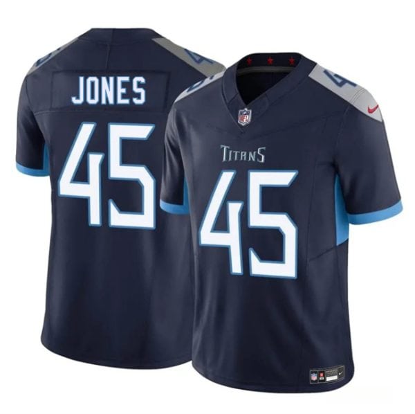 Tennessee Titans #45 Dre'Mont Jones Navy 2025 F.U.S.E. Vapor Limited Stitched Jersey