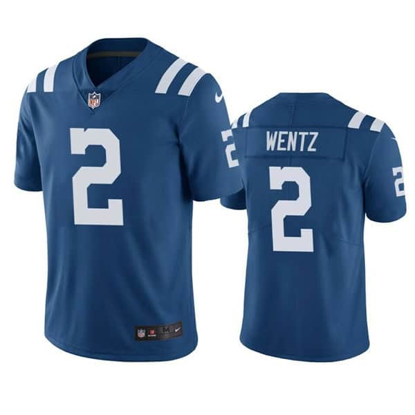 Indianapolis Colts #2 Carson Wentz Blue Vapor Untouchable Limited Stitched Jersey